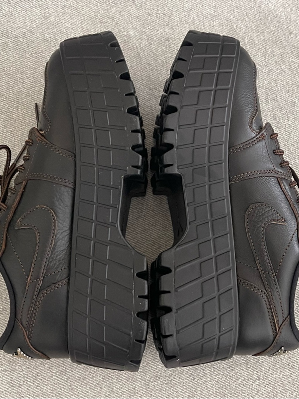 Size 8 - Nike WMNS Air Jordan 1 Brooklyn Low Leather Black Cacao HF3184-002 NEW - Picture 5 of 11